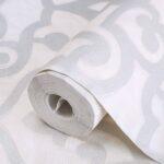 Bold neoclassical damask ornament wallpaper Cream Code 7810-1