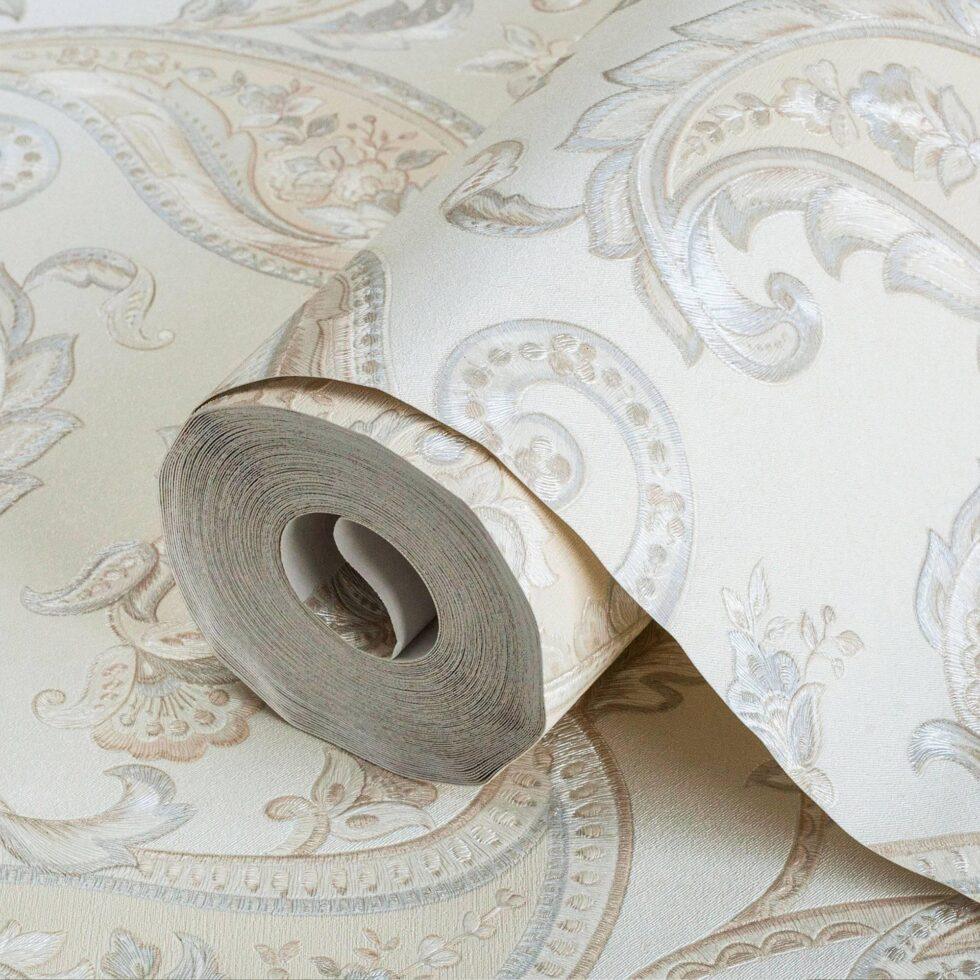 Shawl Pattern Wallpaper Cream Code 9903-1