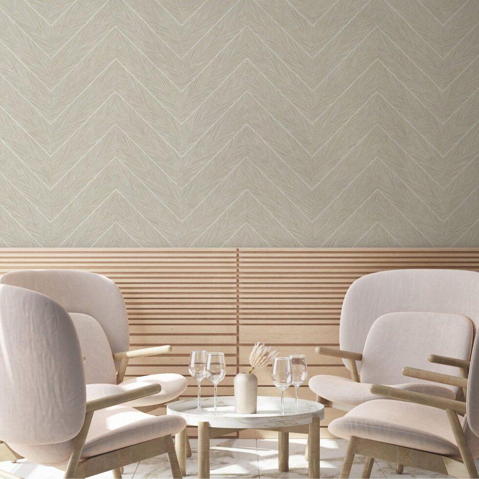 Geometric Wallpaper Cream Code 1204-2 - Image 2