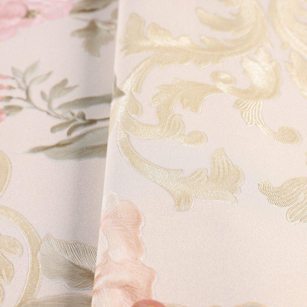 Floral damask with blooming roses ornament wallpaper Cream Code 7803-1 - Image 4