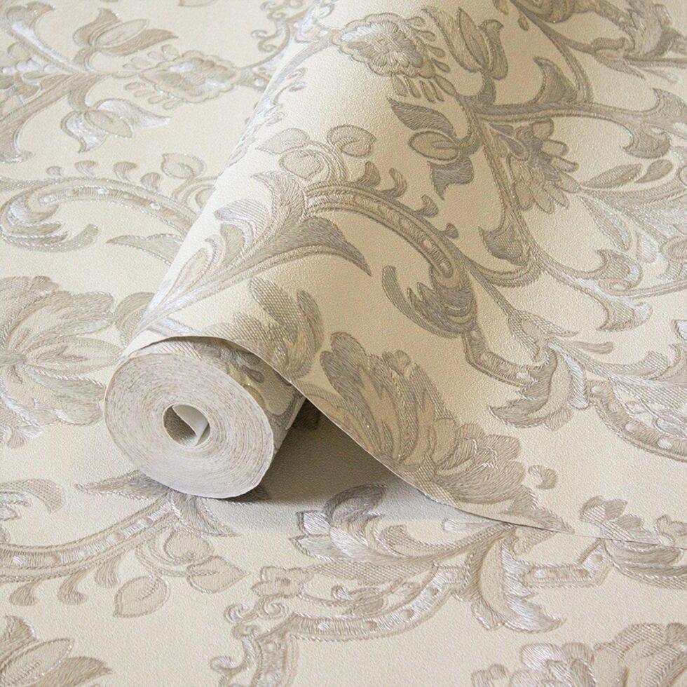 Classic Damask Design Wallpaper Cream Code 1407-2