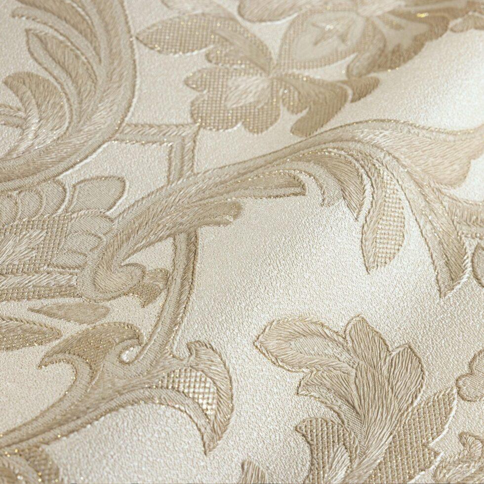 Classic Damask Design Wallpaper Cream Code 1407-2 - Image 3