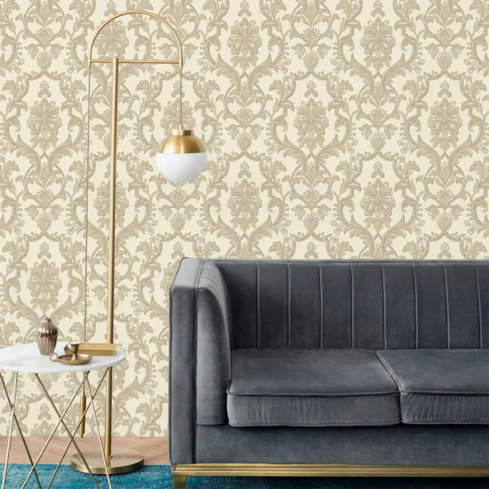 Classic Damask Design Wallpaper Cream Code 1407-2 - Image 6