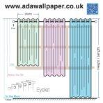 AdaHome Eyelet Curtains Collection Available in a Variety of Martials and Multicoloured - Code P212 - Image 6