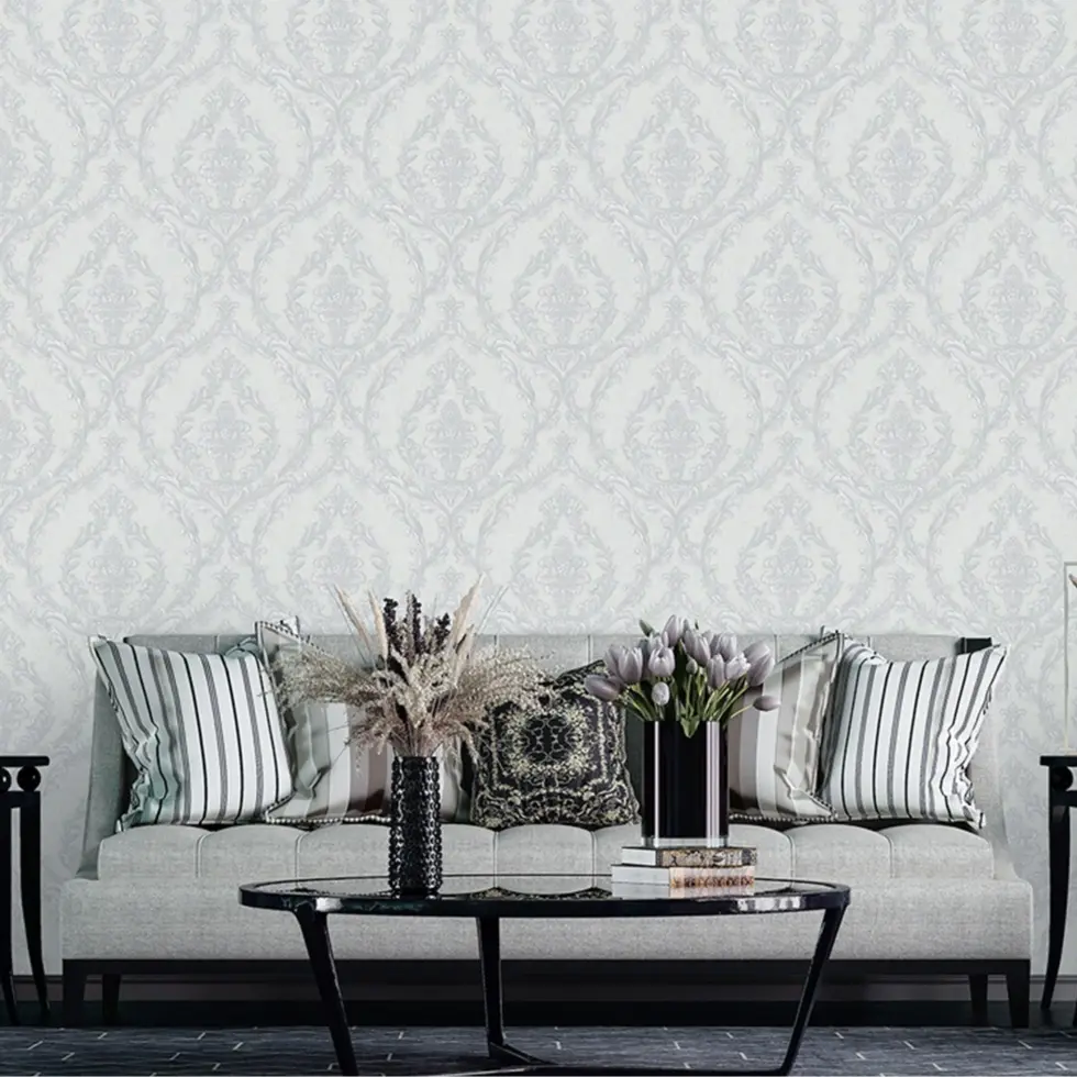 Damask Design Wallpaper Gray Code 1401-3 - Image 2