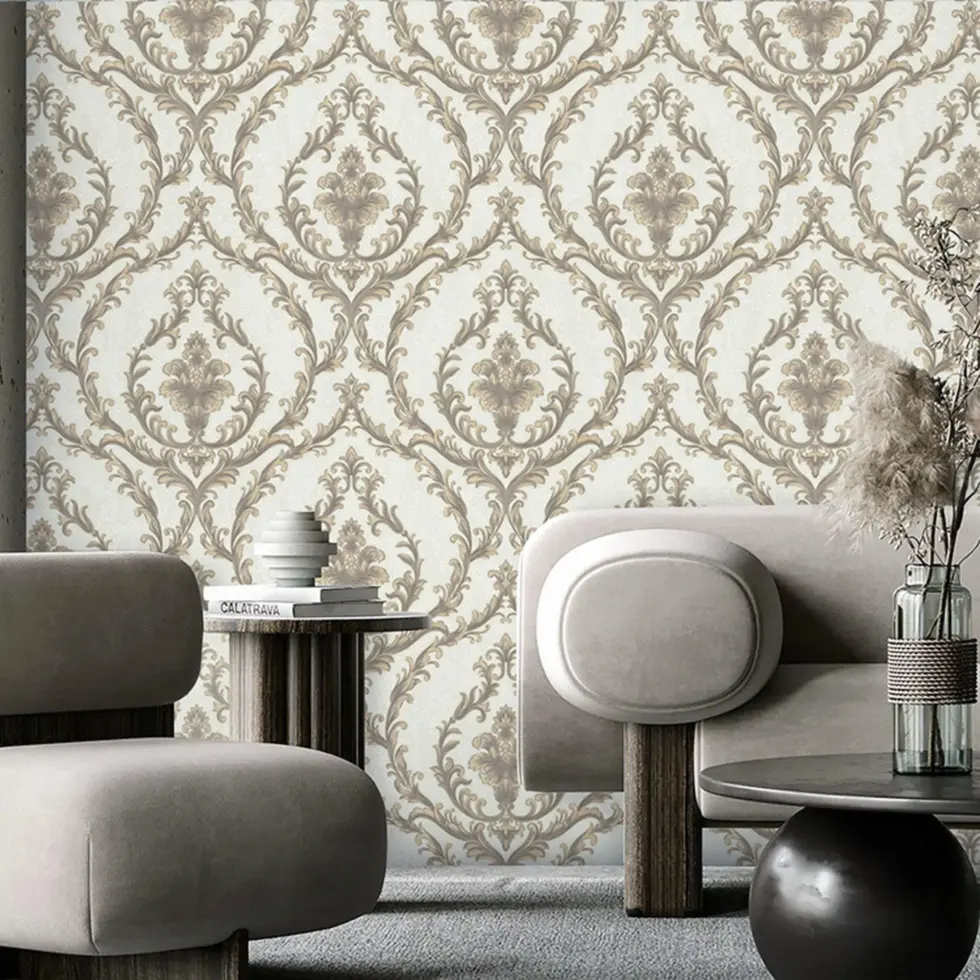 Damask Design Wallpaper Yellow Code 1401-6 - Image 5