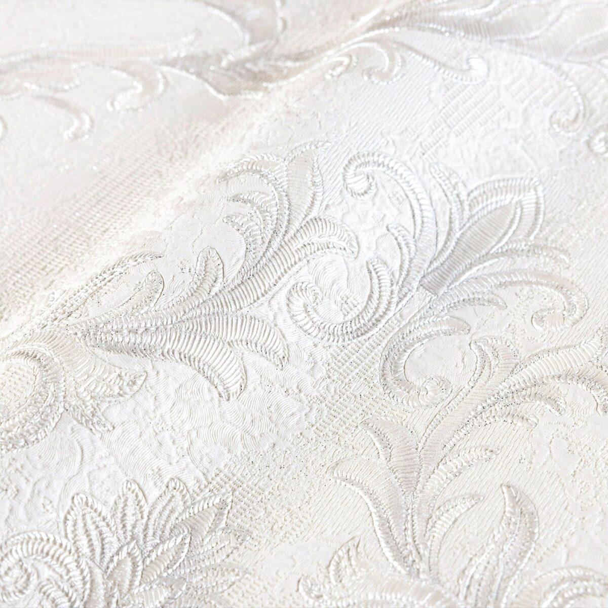 Damask Design Wallpaper White Code 1401-1 - Image 4