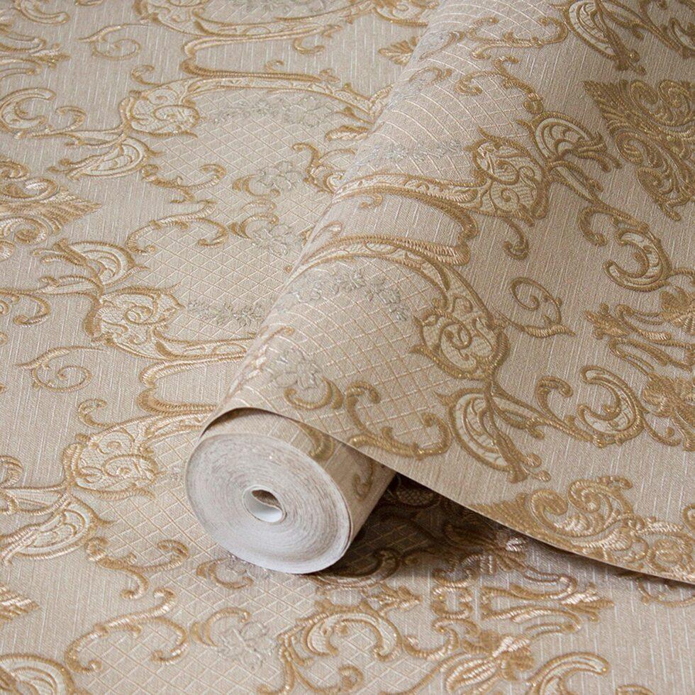 Damask Design Wallpaper Brown Code 1411-4