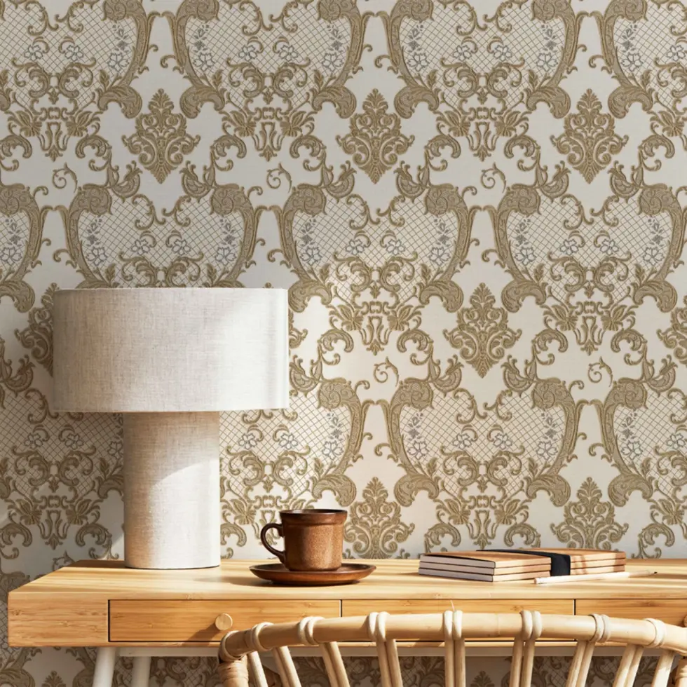 Damask Design Wallpaper Beige Code 1411-5 - Image 2