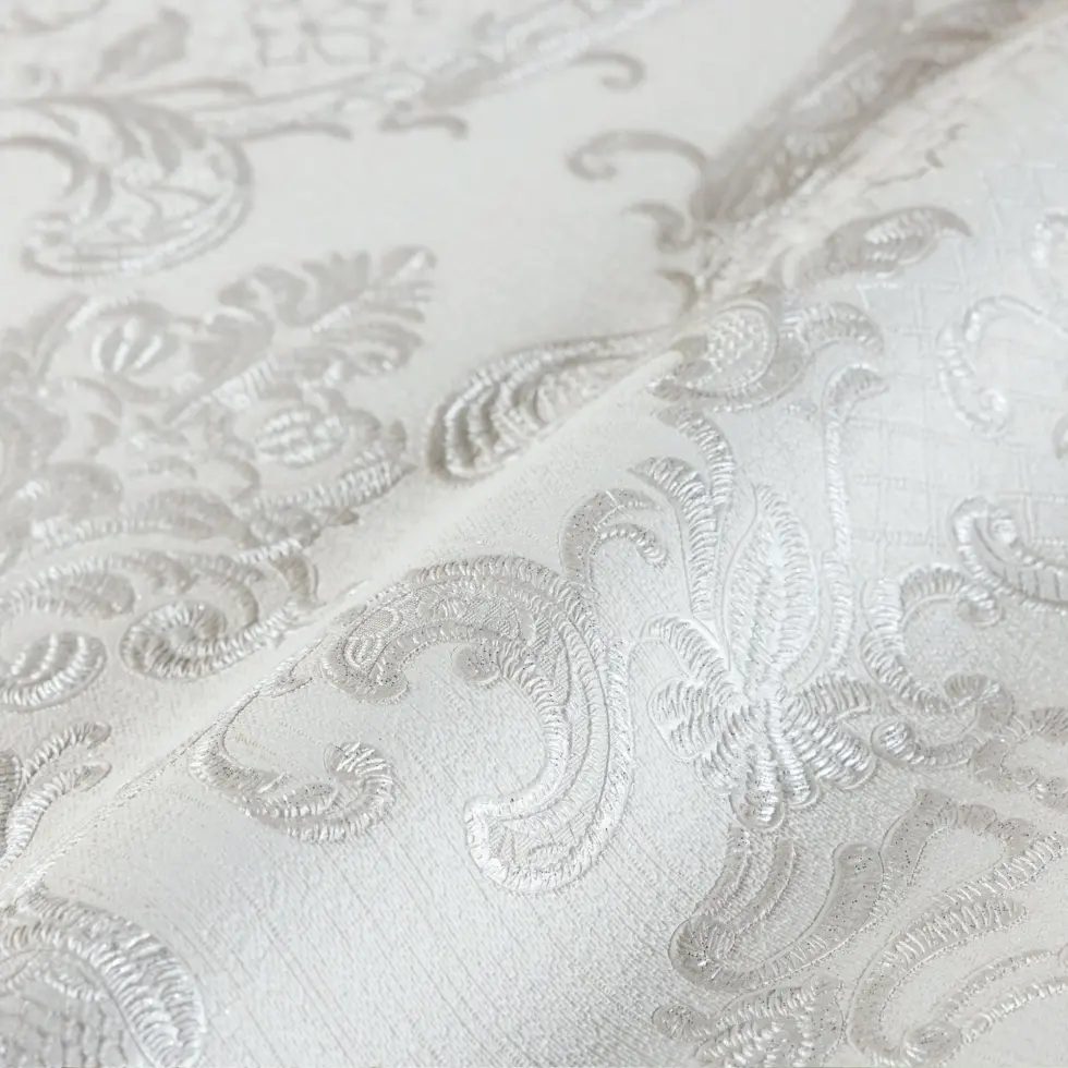 Damask Design Wallpaper White Code 1411-1 - Image 4