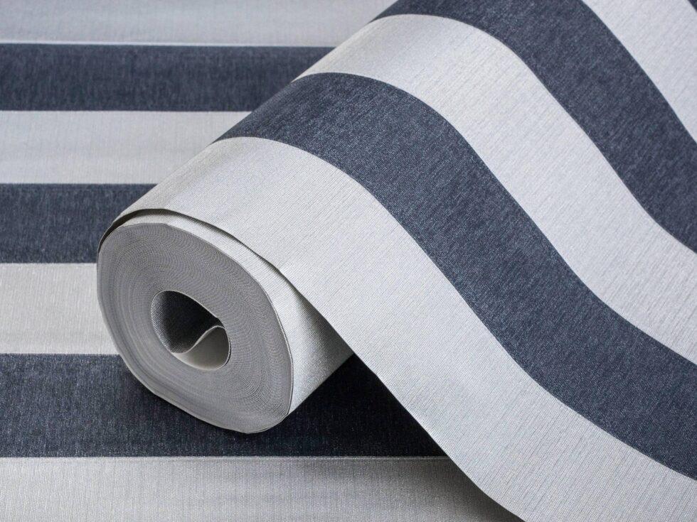 Striped Wallpaper Blue Code 3704-7