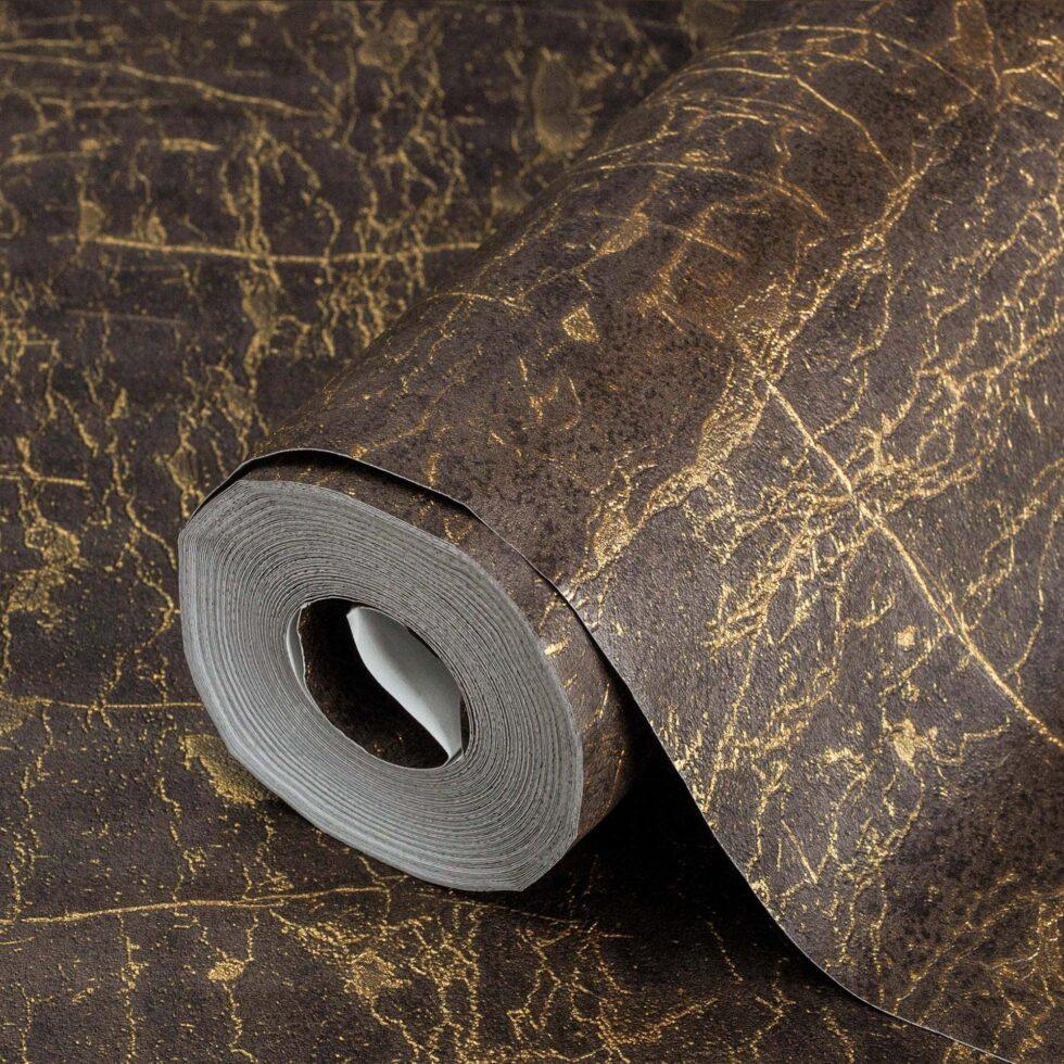 Abstract Oxidized metal pattern wallpaper Brown Code 7815-5