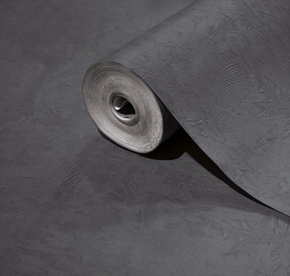 Textured Distressed Design Wallpaper Dark Gray Code 23213-5