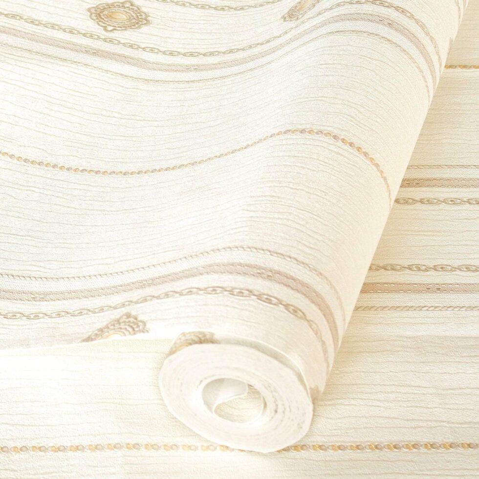 Classical Striped Wallpaper Cream Code 1309-2