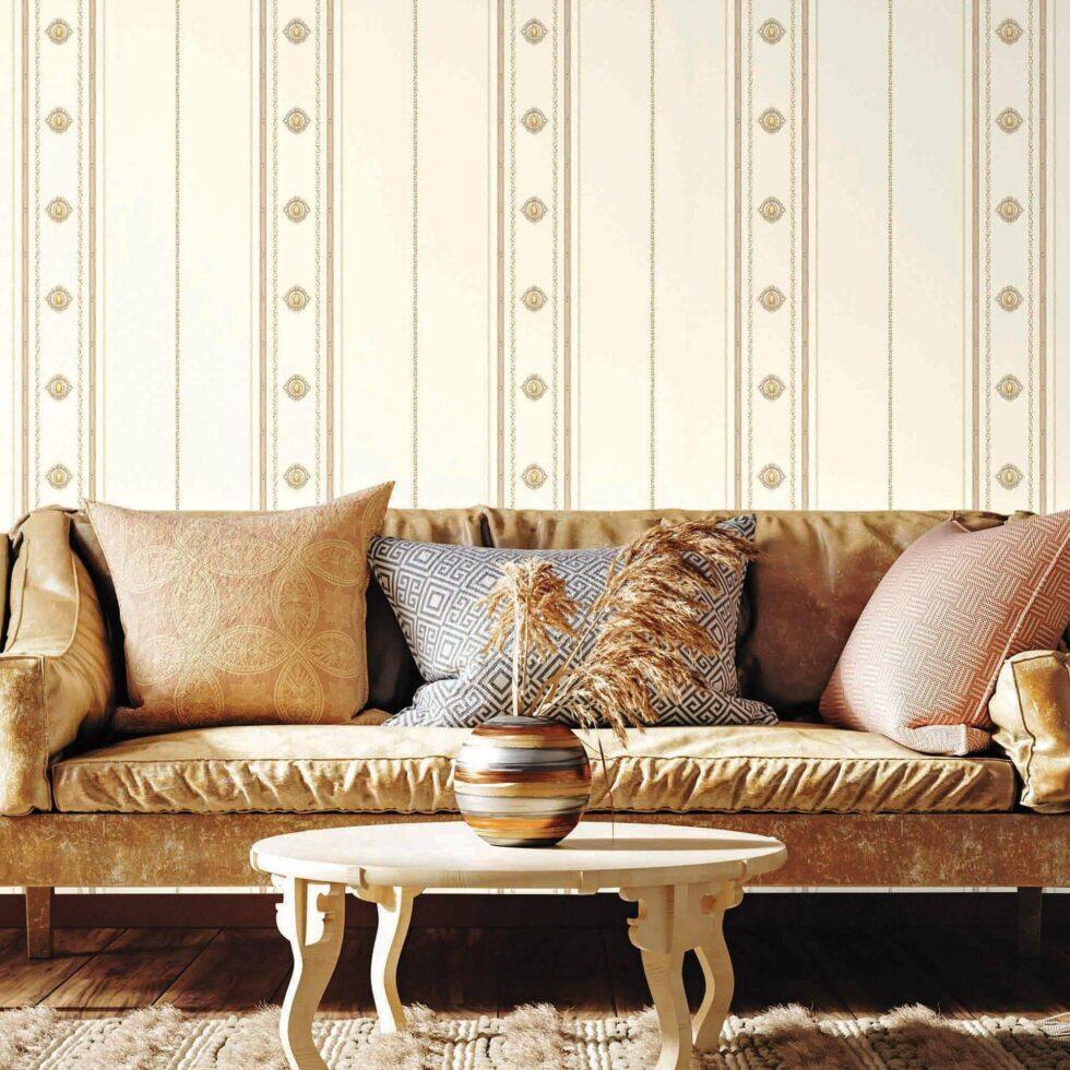 Classical Striped Wallpaper Cream Code 1309-2 - Image 6