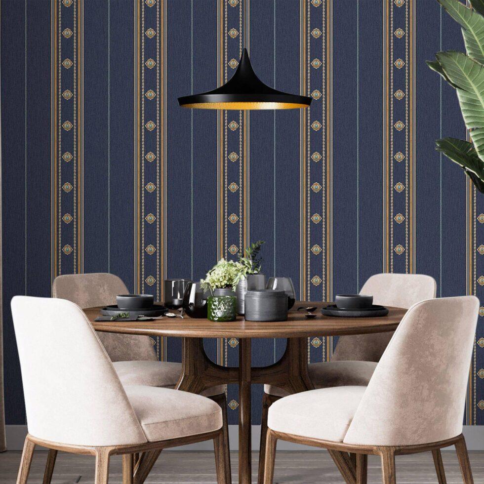 Classical Striped Wallpaper Blue Code 1309-5 - Image 2