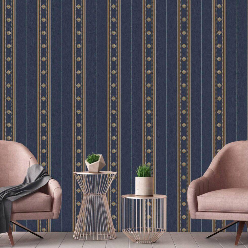 Classical Striped Wallpaper Blue Code 1309-5 - Image 6