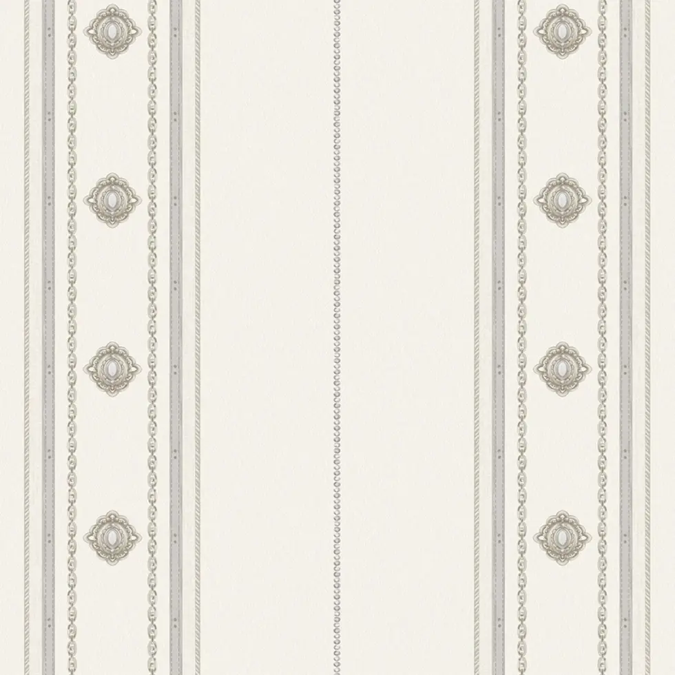 Classical Striped Wallpaper White Code 1309-1 - Image 5