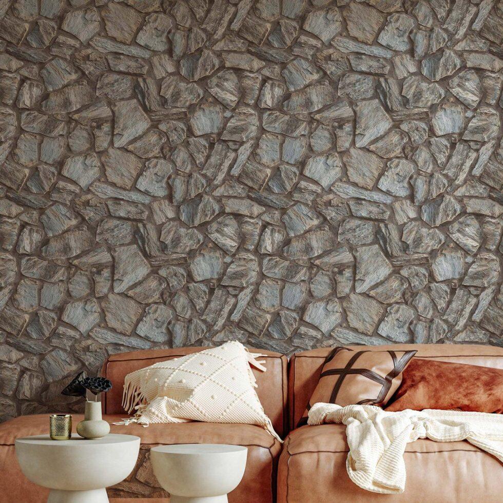 Modern Stone Design Wallpaper Brown Code 23114-2 - Image 5