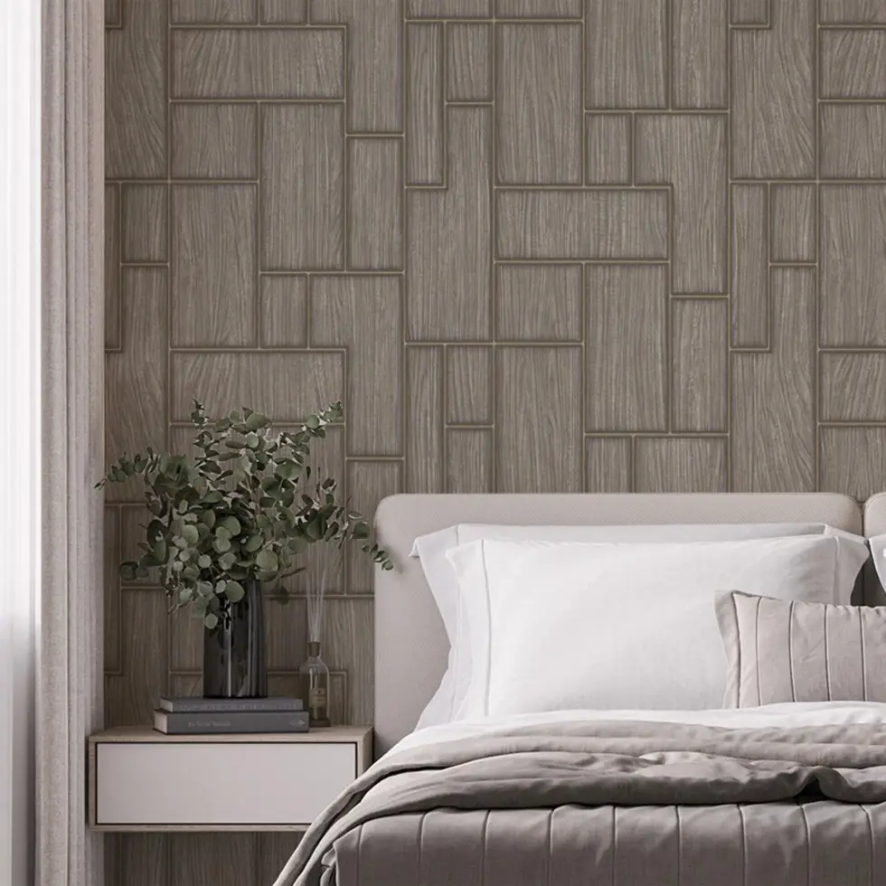 Modern Geometric Design Wallpaper Gray Code 23108-4 - Image 2