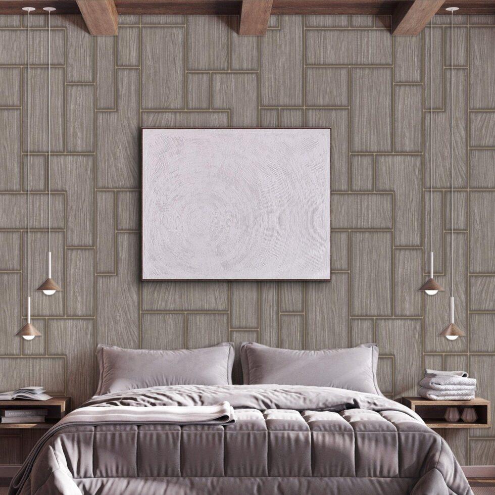 Modern Geometric Design Wallpaper Gray Code 23108-4 - Image 6