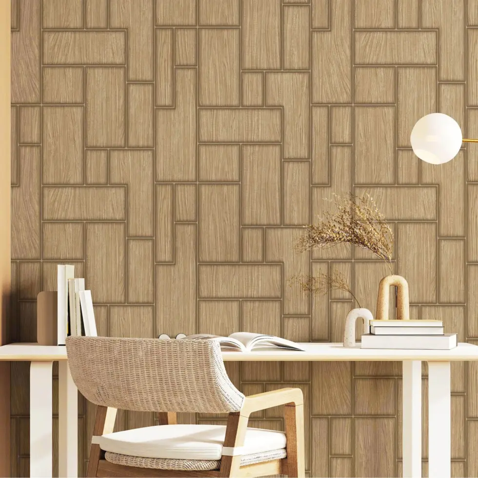 Modern Geometric Design Wallpaper Brown Code 23108-2 - Image 6