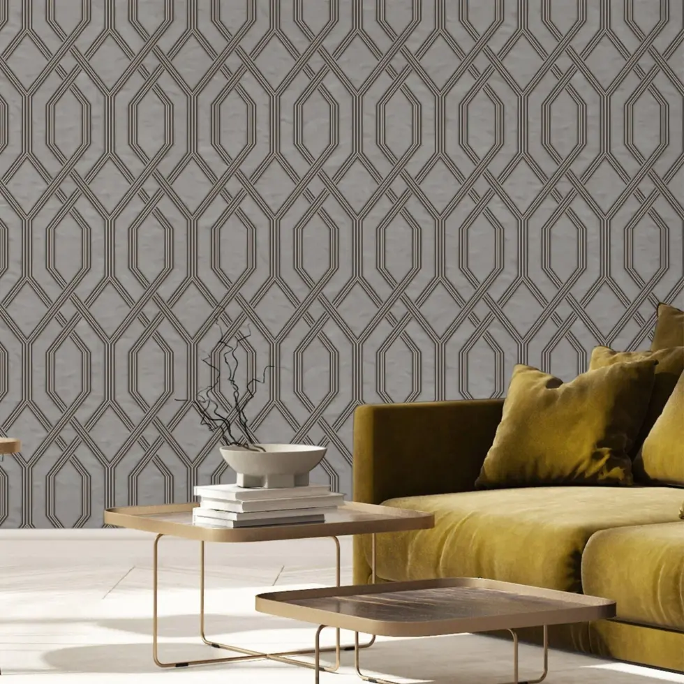 Modern Geometric Design Wallpaper Gray Code 1502-5 - Image 5