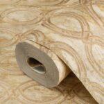 Wallpaper with stylized chain pattern Beige Code 7808-3