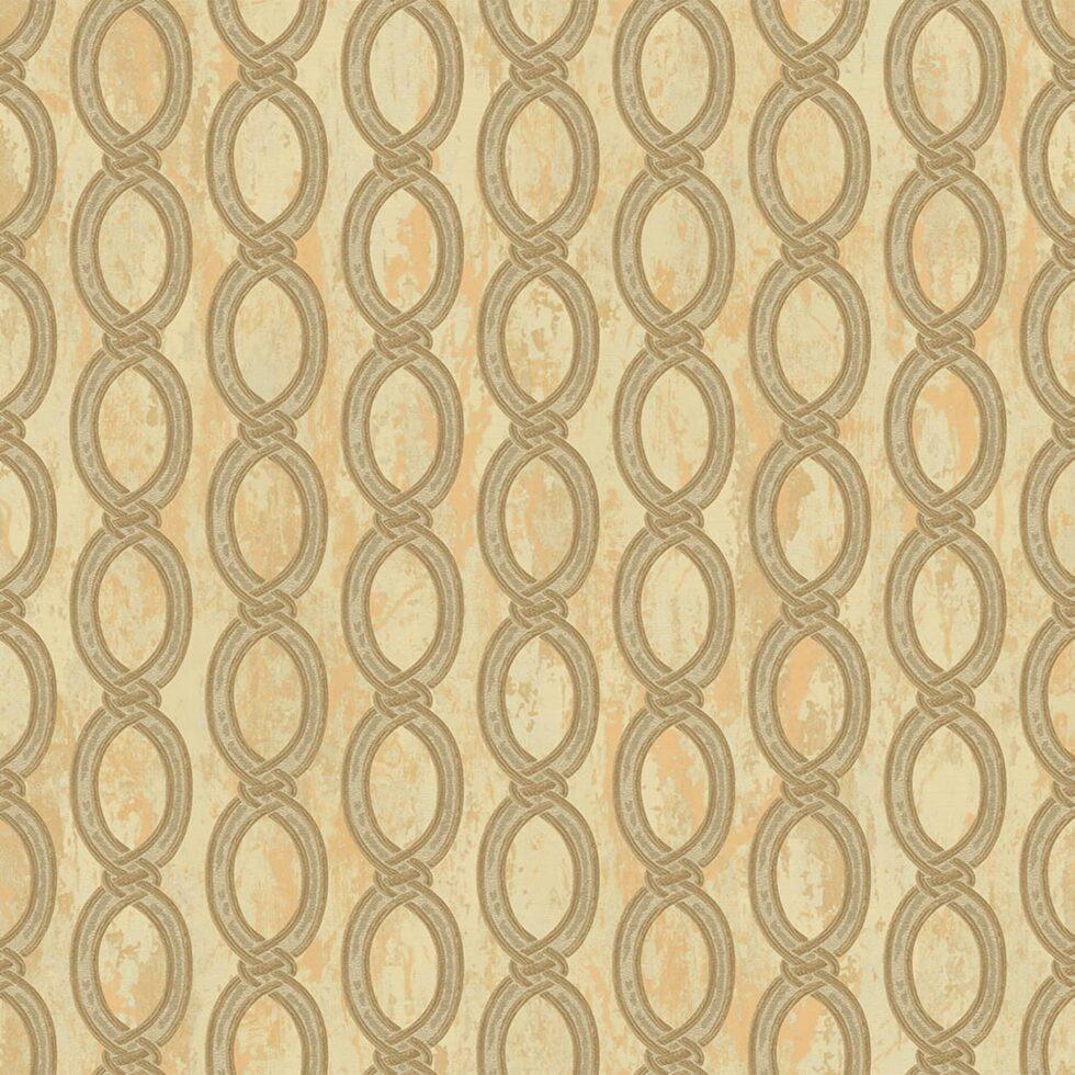 Wallpaper with stylized chain pattern Beige Code 7808-3 - Image 5