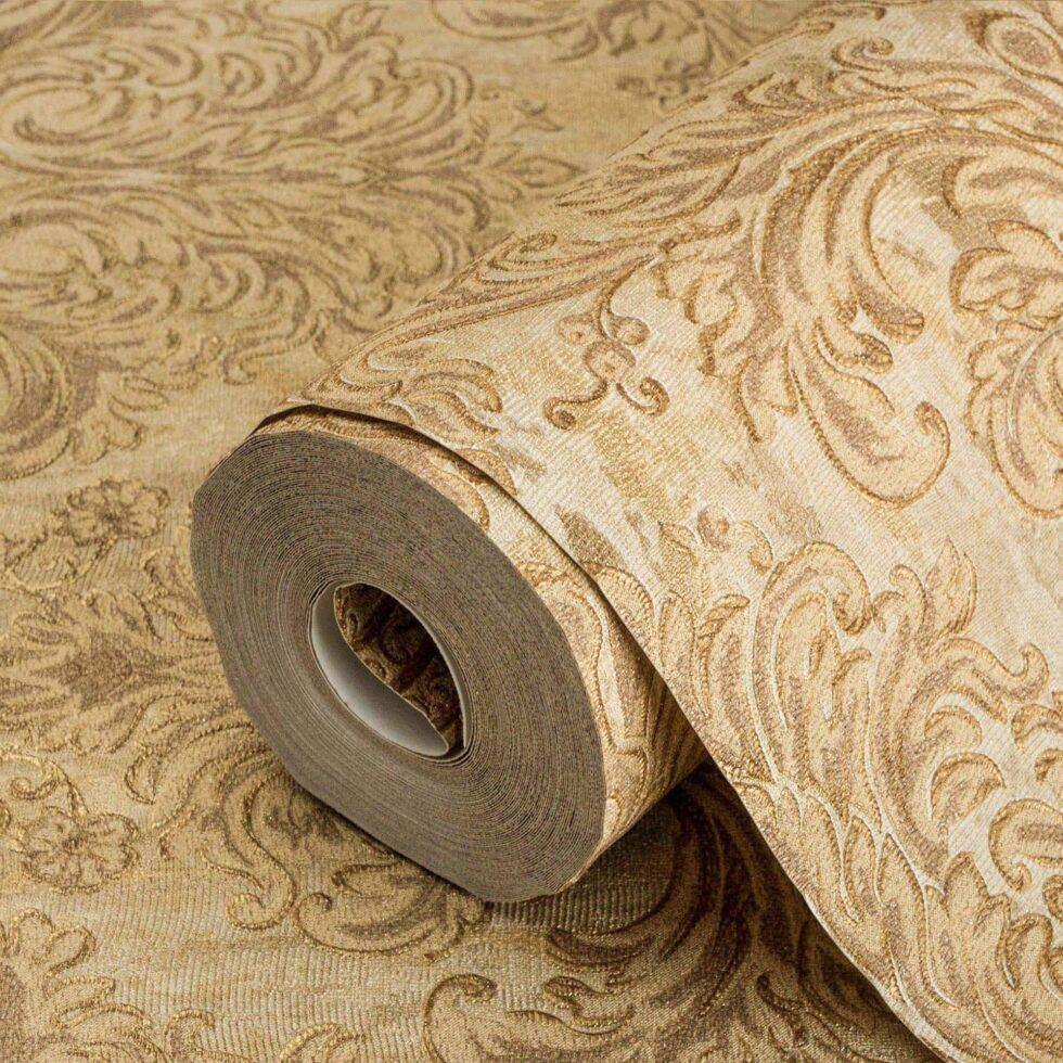 Rich baroque damask pattern wallpaper Gold Code 7807-3