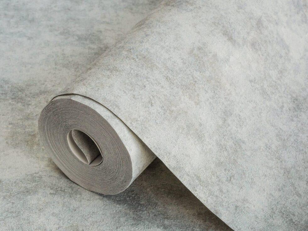 Abstract Plain Fabric Textured Wallpaper Gray Code 3710-3