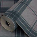 Burberry Textile Inspiration Checkered Pattern Wallpaper Black Code 3714-4