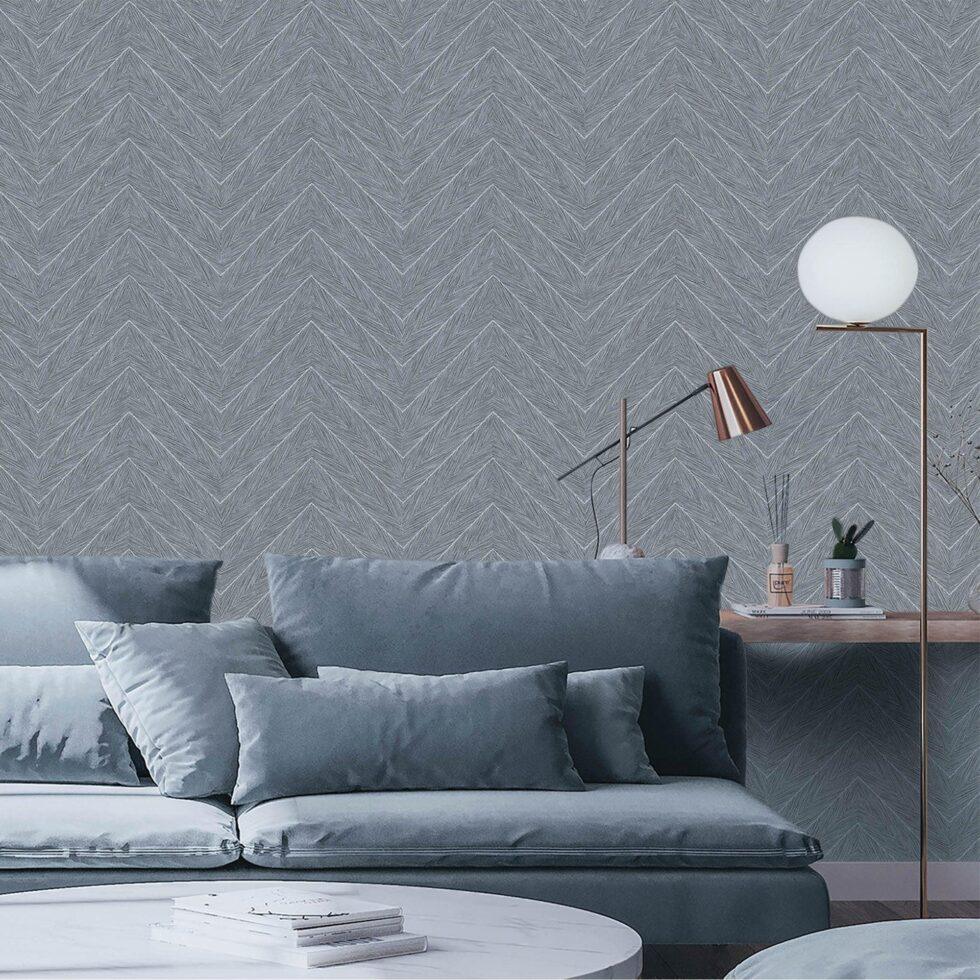 Geometric Wallpaper Gray Code 1204-6 - Image 2