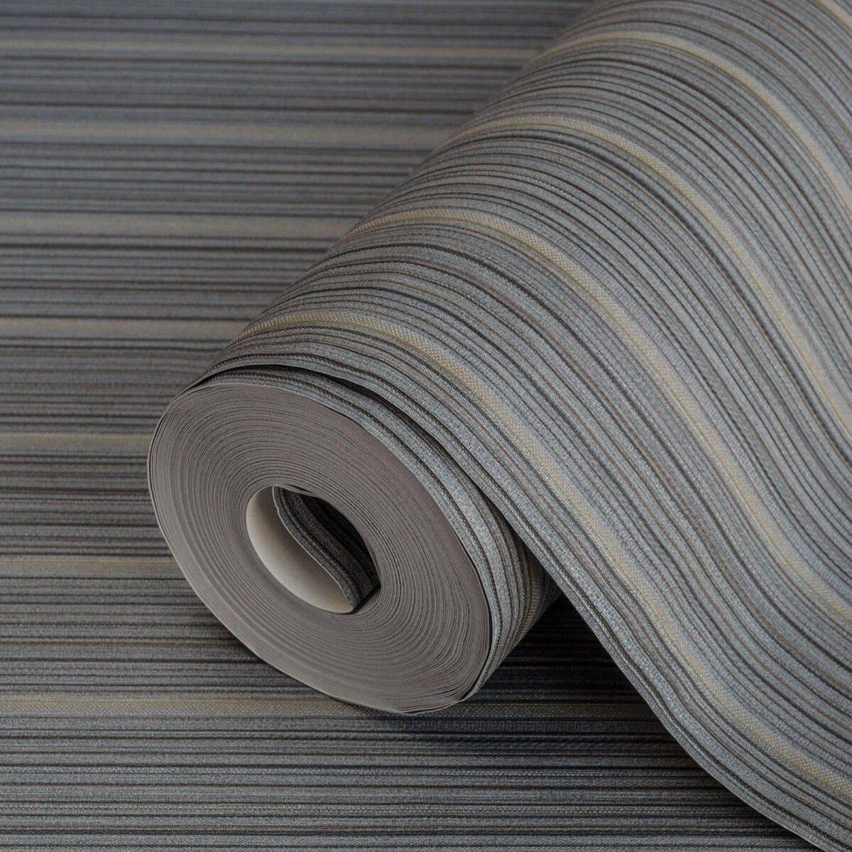 Small Delicate Striped Wallpaper Black Code 3705-5 - Image 1