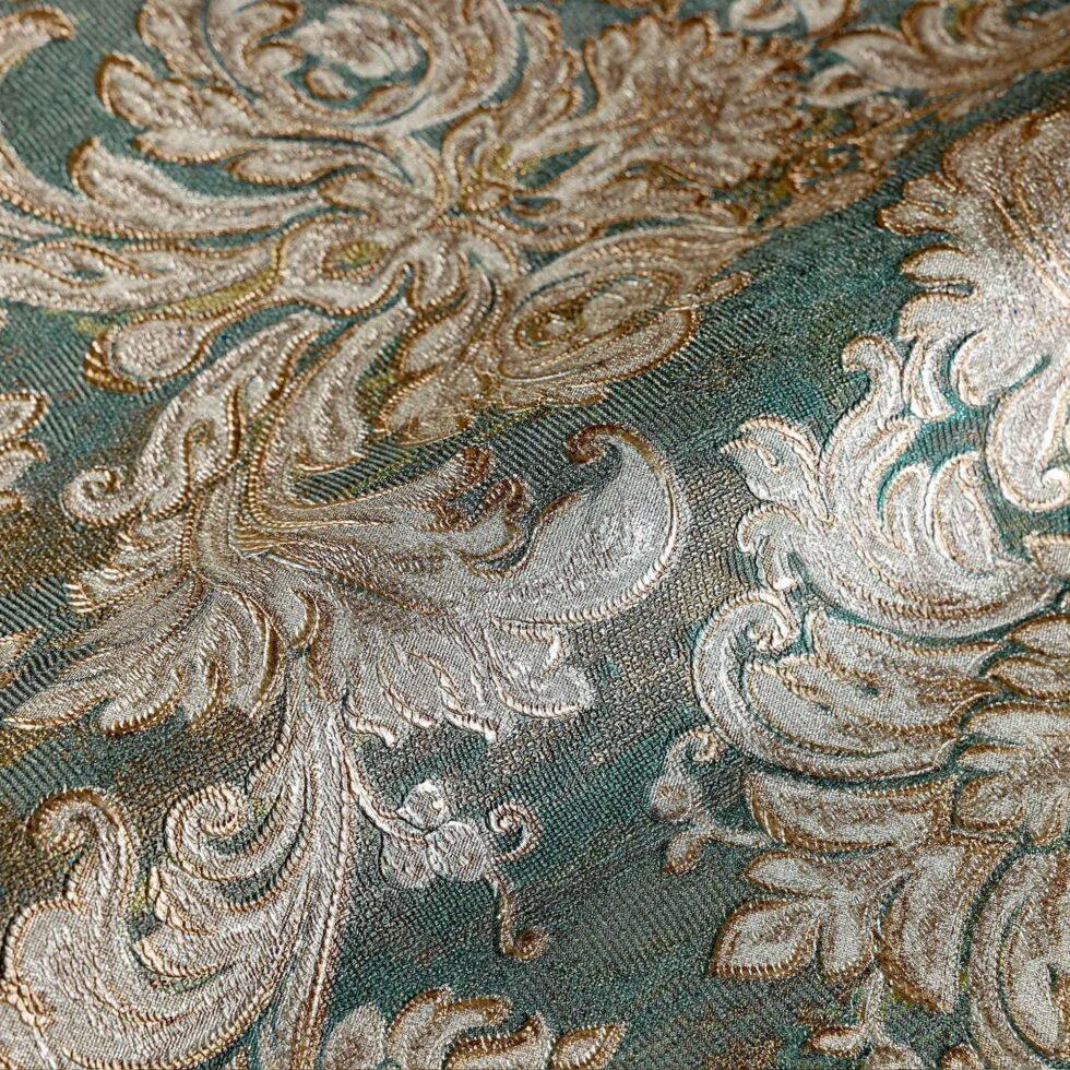 Rich baroque damask pattern wallpaper Green Code 7807-4 - Image 4