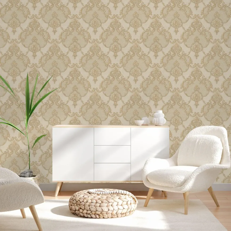 Damask Design Wallpaper Brown Code 1403-5 - Image 2