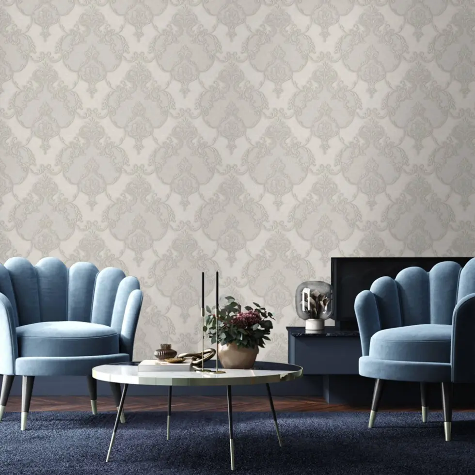 Damask Design Wallpaper Gray Code 1403-4 - Image 2