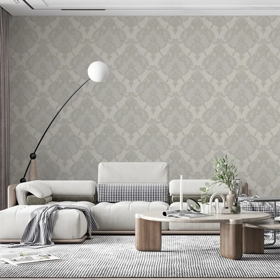 Damask Design Wallpaper Gray Code 1403-4 - Image 6