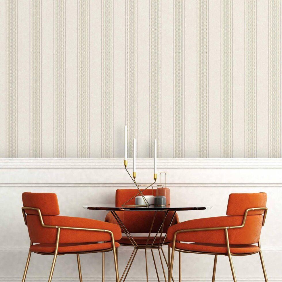 Straight Line Wallpaper Cream Code 1306-3 - Image 2