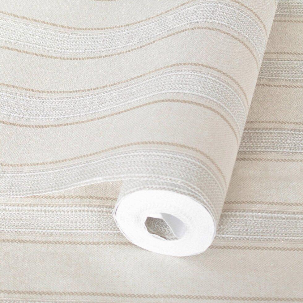 Straight Line Wallpaper Cream Code 1306-3