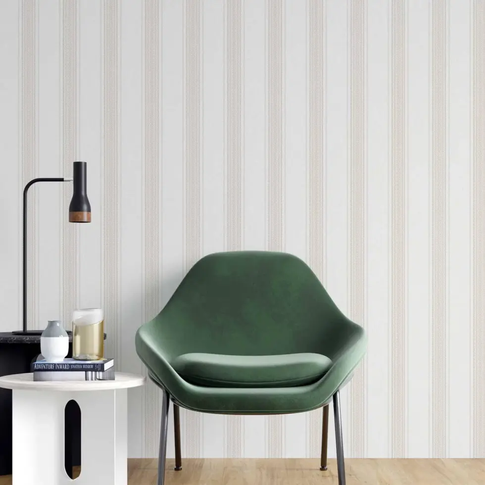 Straight Line Wallpaper White Code 1306-1 - Image 2