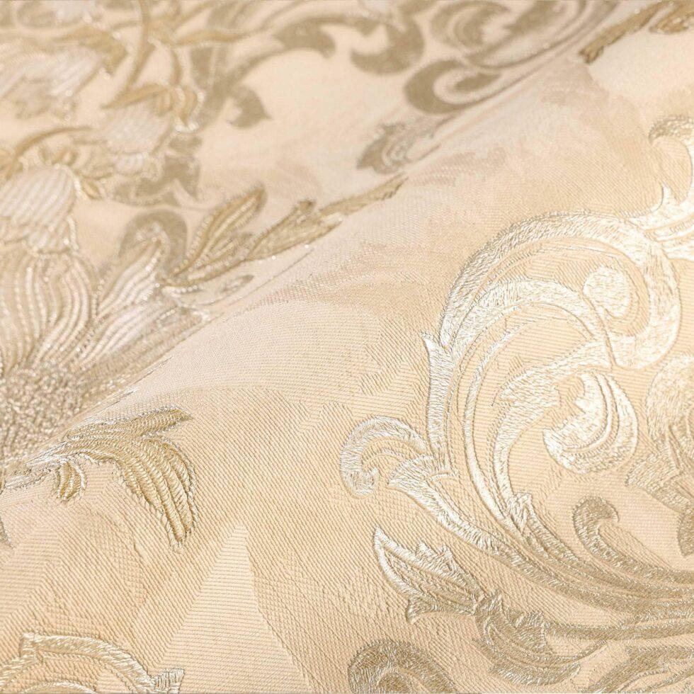 Floral detailed Rococo damask pattern wallpaper Beige Code 7805-2 - Image 3