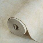 Abstract Plain Fabric Textured Wallpaper Cream Code 3710-1