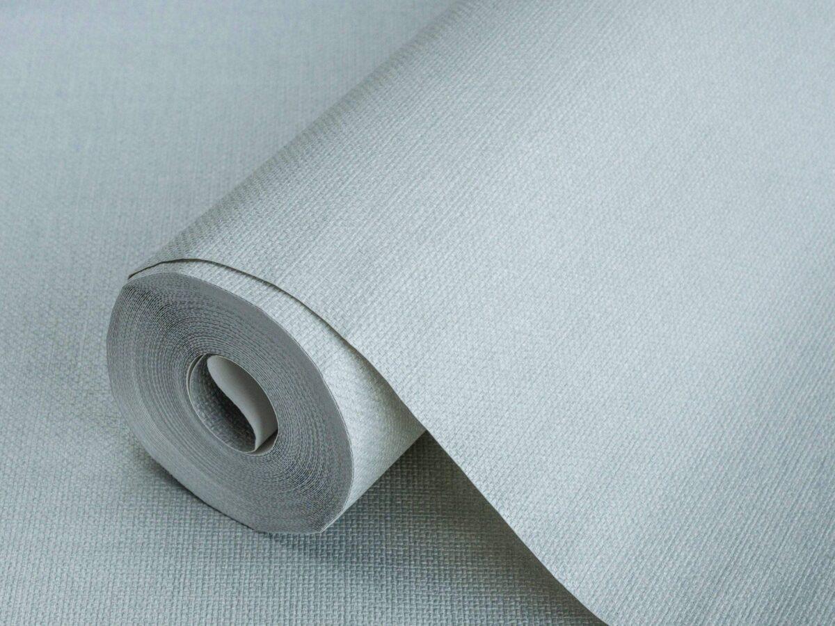 Rough Linen Fabric Texture Wallpaper Blue Code 3716-5 - Image 1
