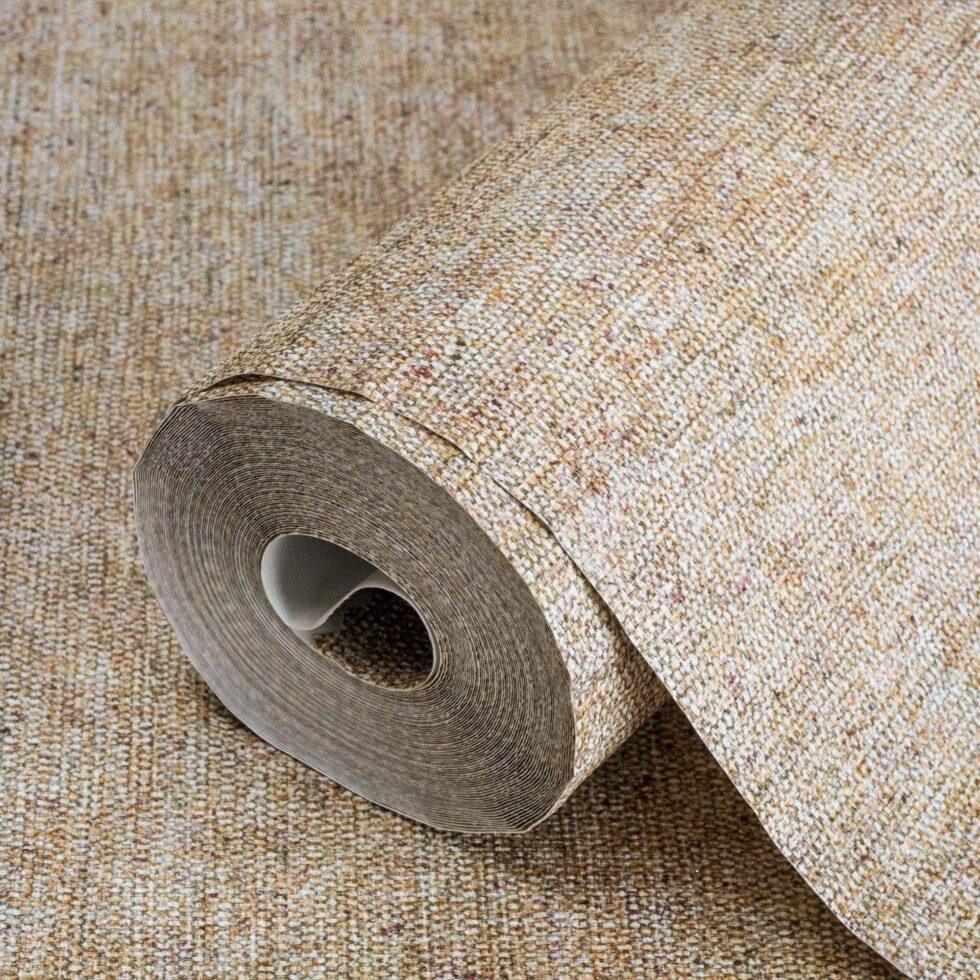 Smooth linen textile texture wallpaper Light Brown Code 7816-8