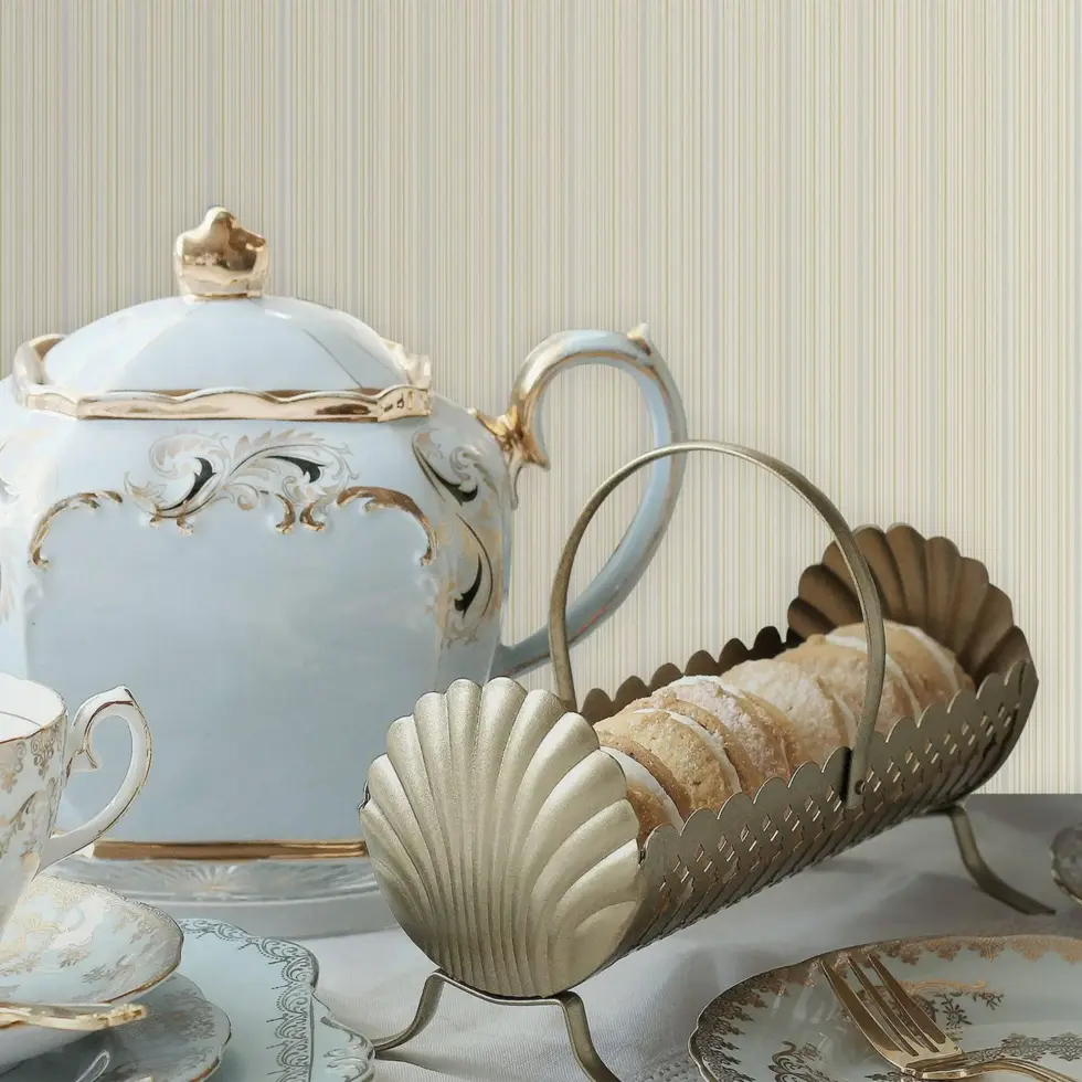 Small Delicate Striped Wallpaper Cream Code 3705-1 - Image 2