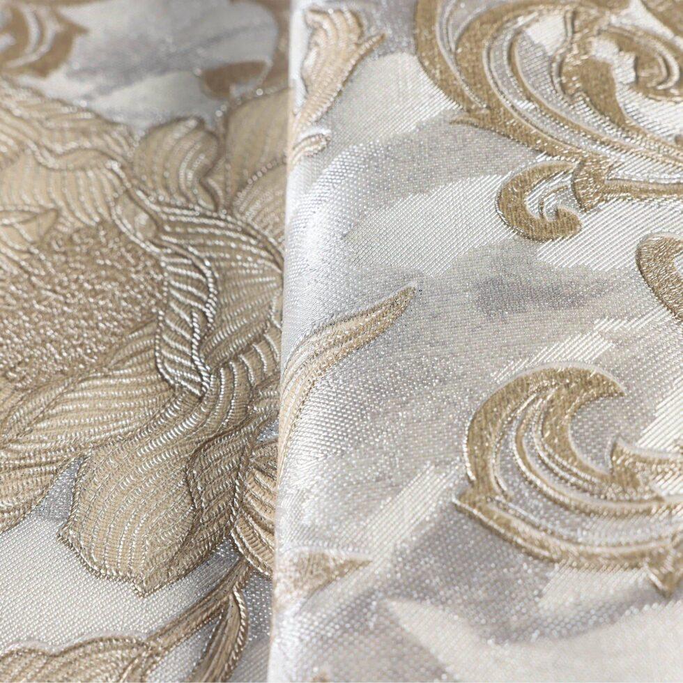 Floral detailed Rococo damask pattern wallpaper Gray Code 7805-5 - Image 4