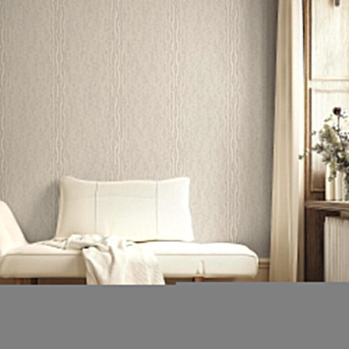 Striped Geometric Design Wallpaper Light Silver Code 23205-2 - Image 2