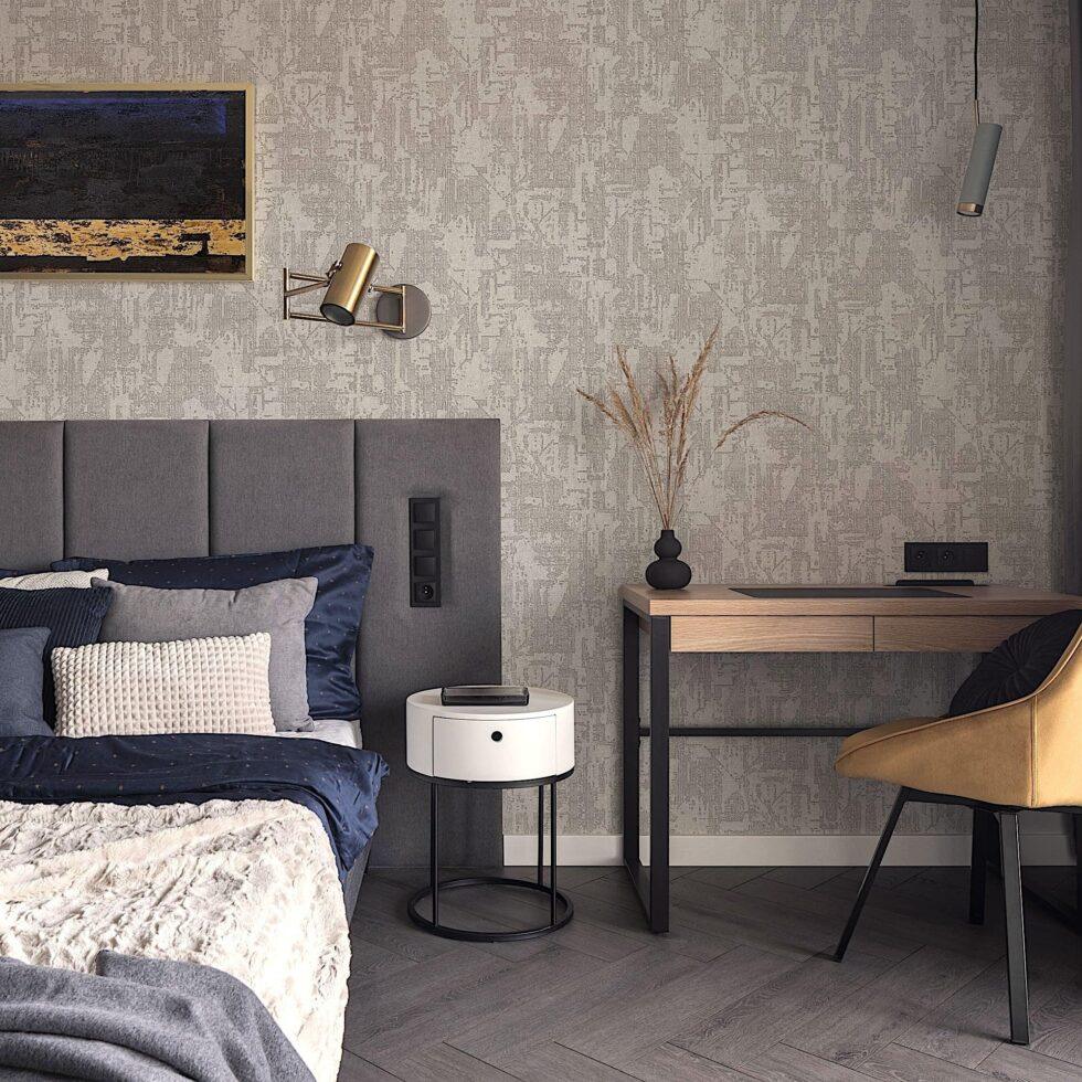 Modern Plain Design Wallpaper Gray Code 23212-3 - Image 2