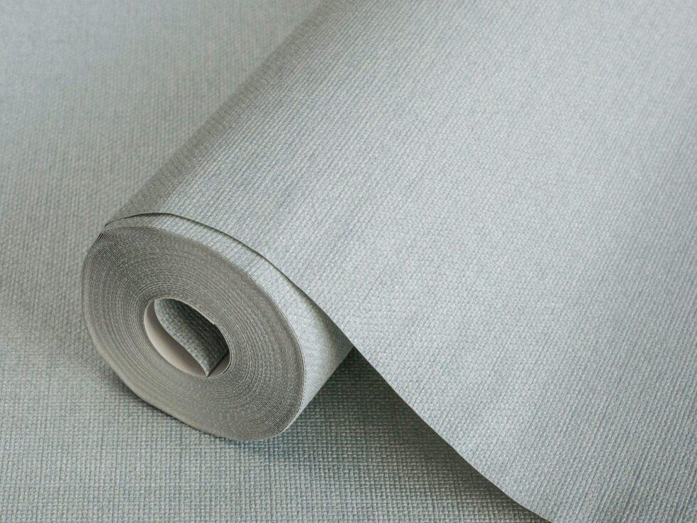 Rough Linen Fabric Texture Wallpaper Gray Code 3716-4